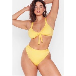 NWT Nasty Gal Recycled Knot Your Beach Bikini Set